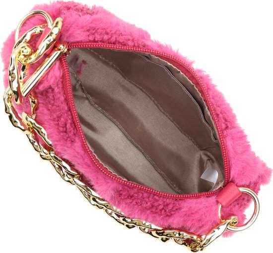 Giuliano Sac bandoulière en simili cuir Puck - Teddy - Fuchsia