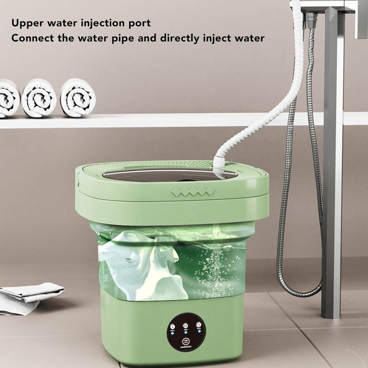 ConBlom Mini-wasmachine, reiswasmachine, 8 liter