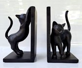 Boekensteun katten hoogte 21 cm CT12 zwaar en hoog model - Decoratie - polyresin -polystone - poes katten kitten - kat