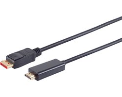 DisplayPort naar HDMI kabel - DP 1.4 / HDMI 2.0 (4K 60Hz + HDR)/ zwart - 7,5 meter