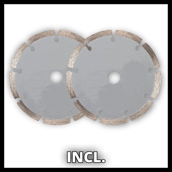 Einhell Muurfrees TC-MA 1300 - 1320 W - Ø125 mm - Groefdiepte 8-30 mm - Groefbreedte 8-26 mm - Stofafzuiging - Incl. 2x diamantslijpschijven