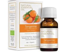 Etherische olie - Tangerine - Sinaasappel - 10ml - met neusinhalator - Opbeurend - Biologische olie - tegen Stress -