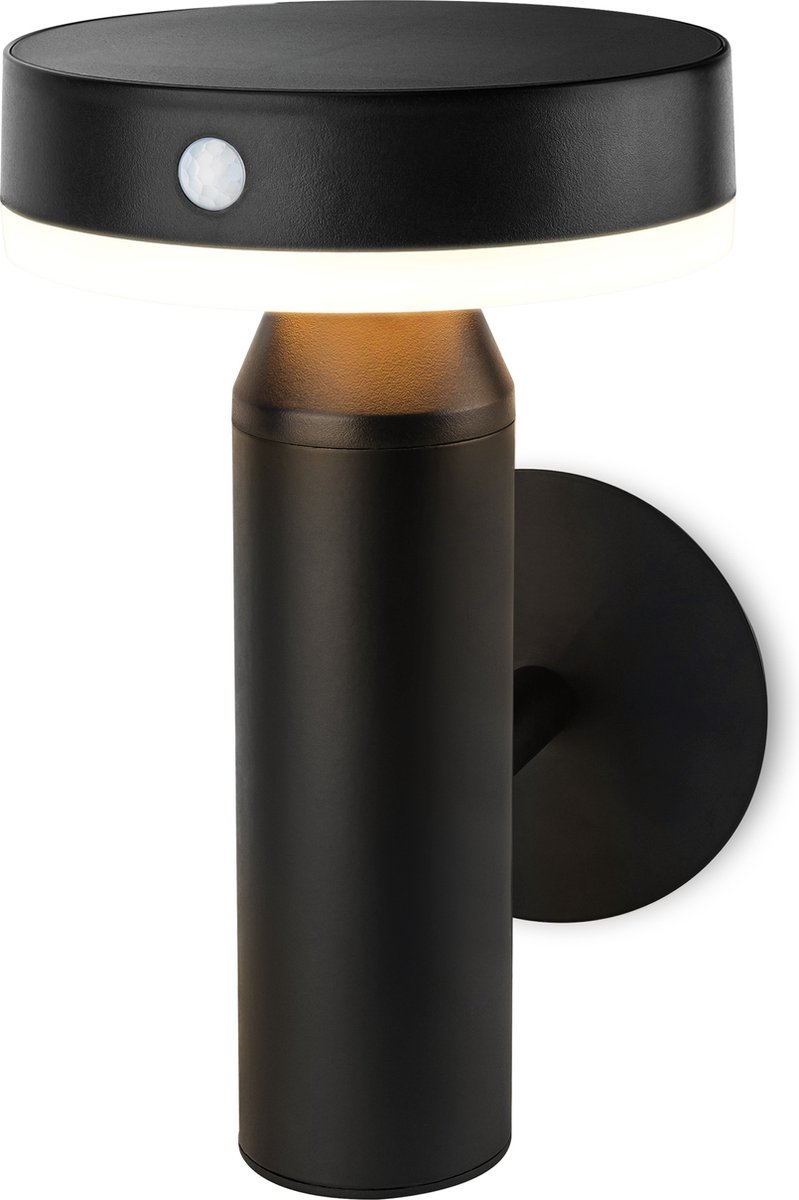 Brendz Solar Buitenlamp met Bewegingssensor, 400 Lumen, IP44 Waterbestendig, 2 Lichtmodi, 3000K Warm Wit Licht, LED Solar Wandlamp Buiten, Buitenlamp met Bewegingssensor, Maun