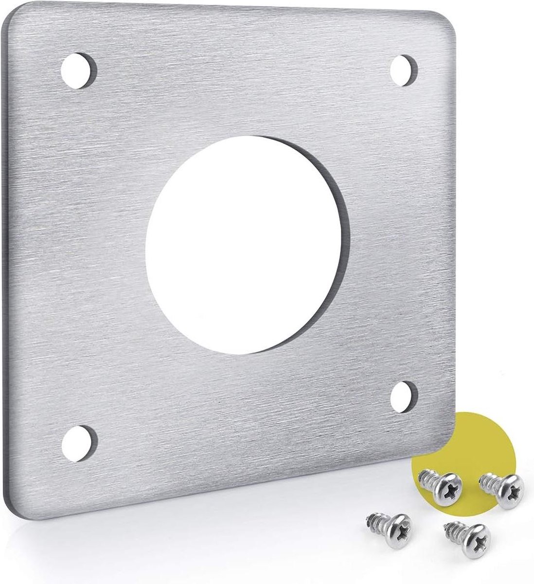 PLCatis Spechtbescherming voor nestkastjes, 4 stuks, mezenkast, vogelhuis, beschermplaat 32 mm 28 mm, roestvrij staal, accessoires voor nestkast met 16 schroeven