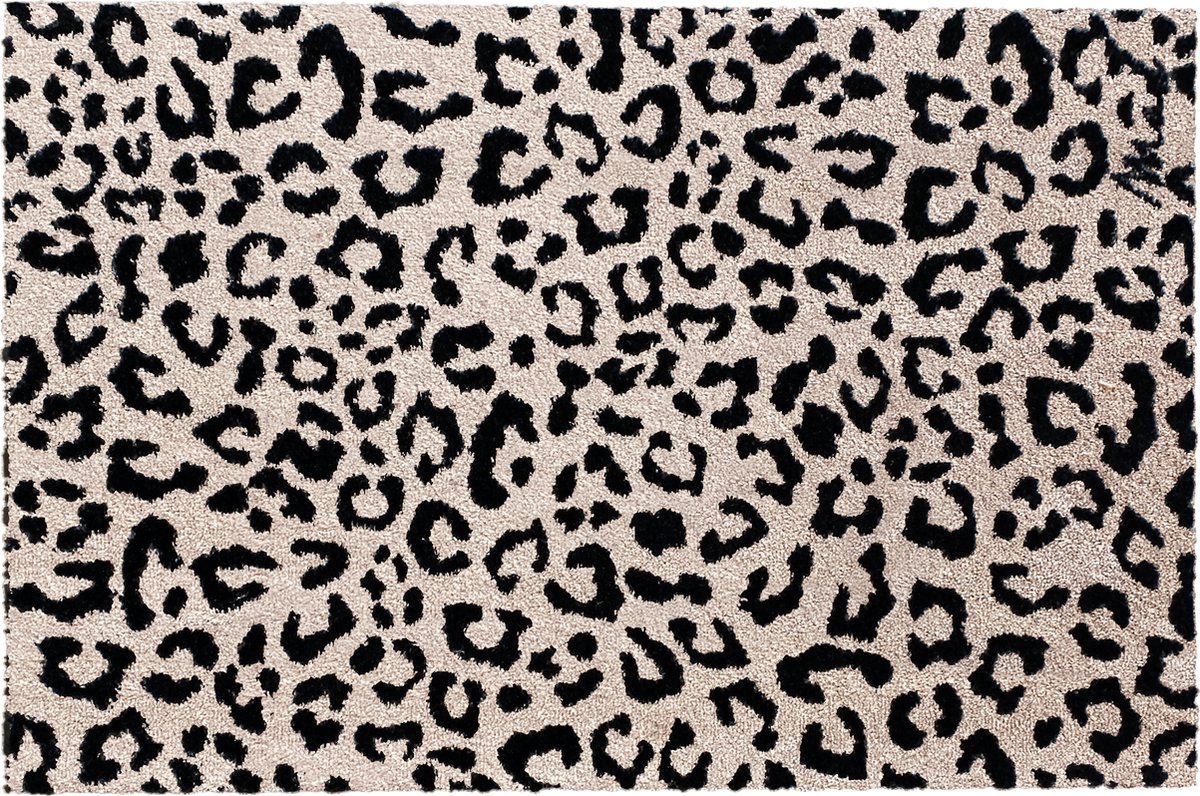 Mad About Mats - OLIVER - deurmat/badmat - wasbaar - luipaardprint - droogloop/touch - 50x75cm