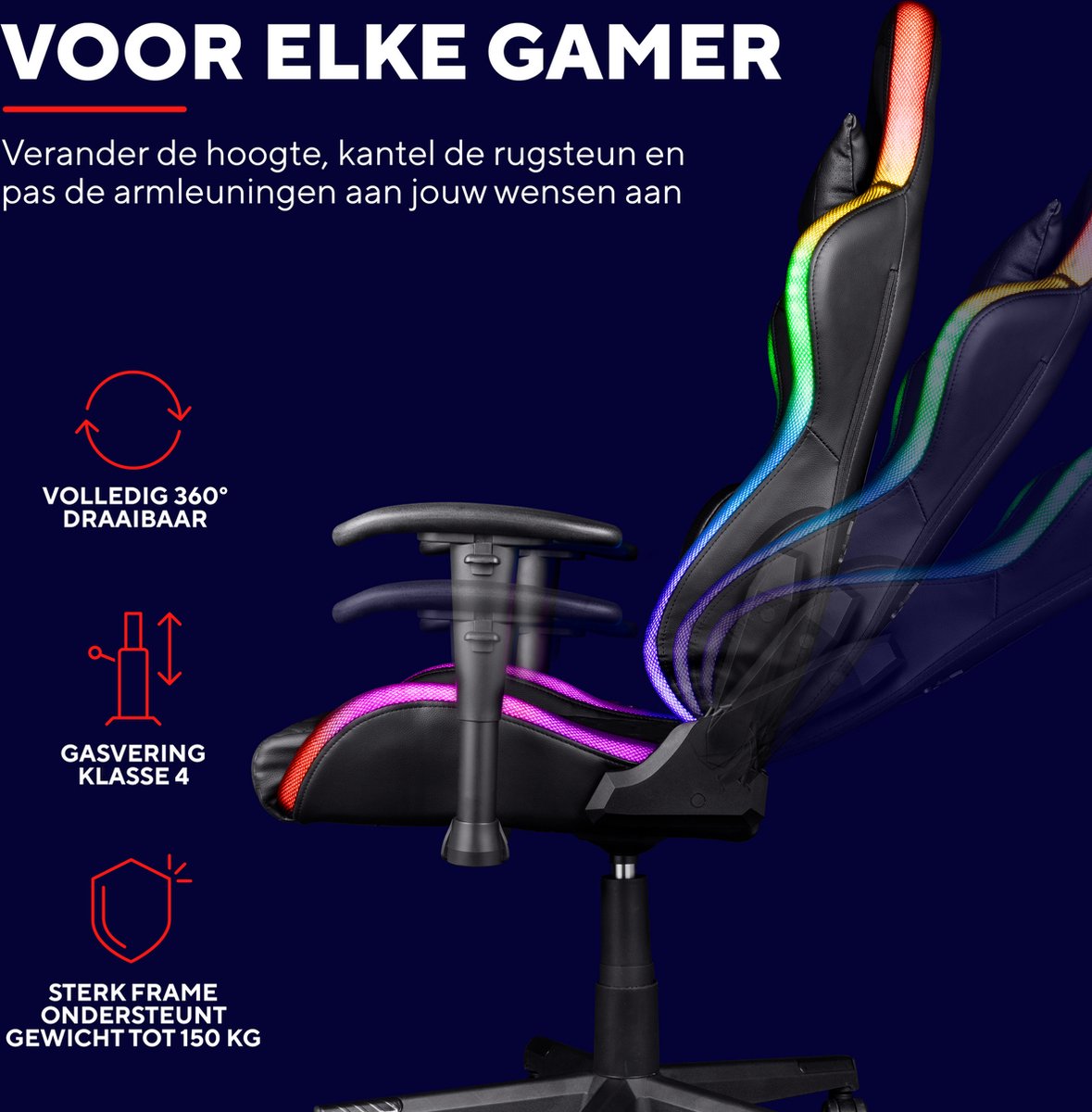GXT716 RIZZA RGB LED CHAIR - afbeelding 3