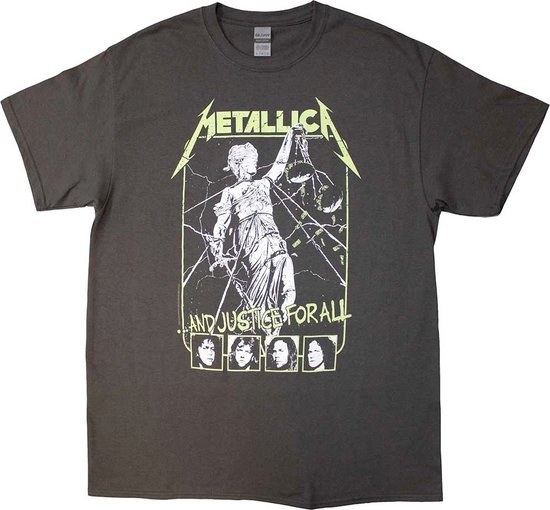 Metallica - T-shirt pour hommes Justice Faces - 2XL - Grijs
