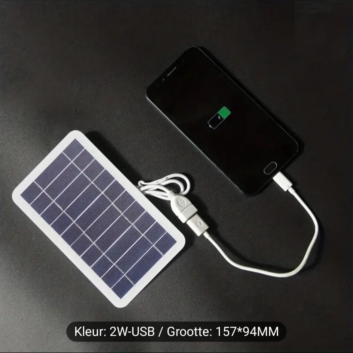 K&R Ventures® Draagbaar Zonnepaneel – Waterdichte Solar Oplader met USB – Zonne-energie Powerbank voor Telefoon, Tablet & Apparaten – Ideaal voor Kamperen, Reizen & Outdoor Gebruik – Compact & Efficiënt – foto 5