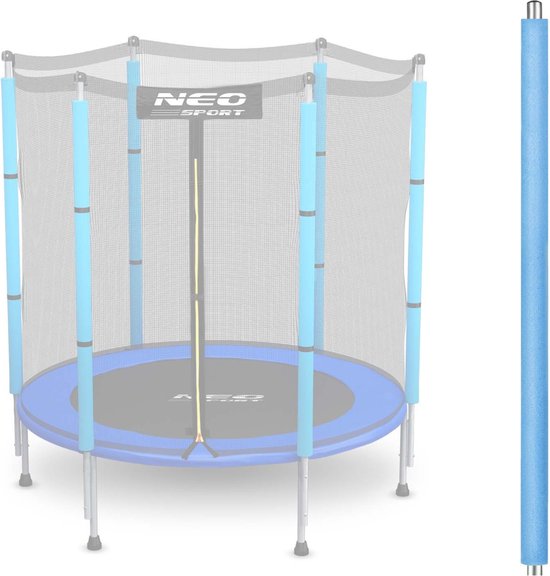 Bovenpaal voor trampoline met buitennet - 1,5 meter - blauw - Neo-Sport