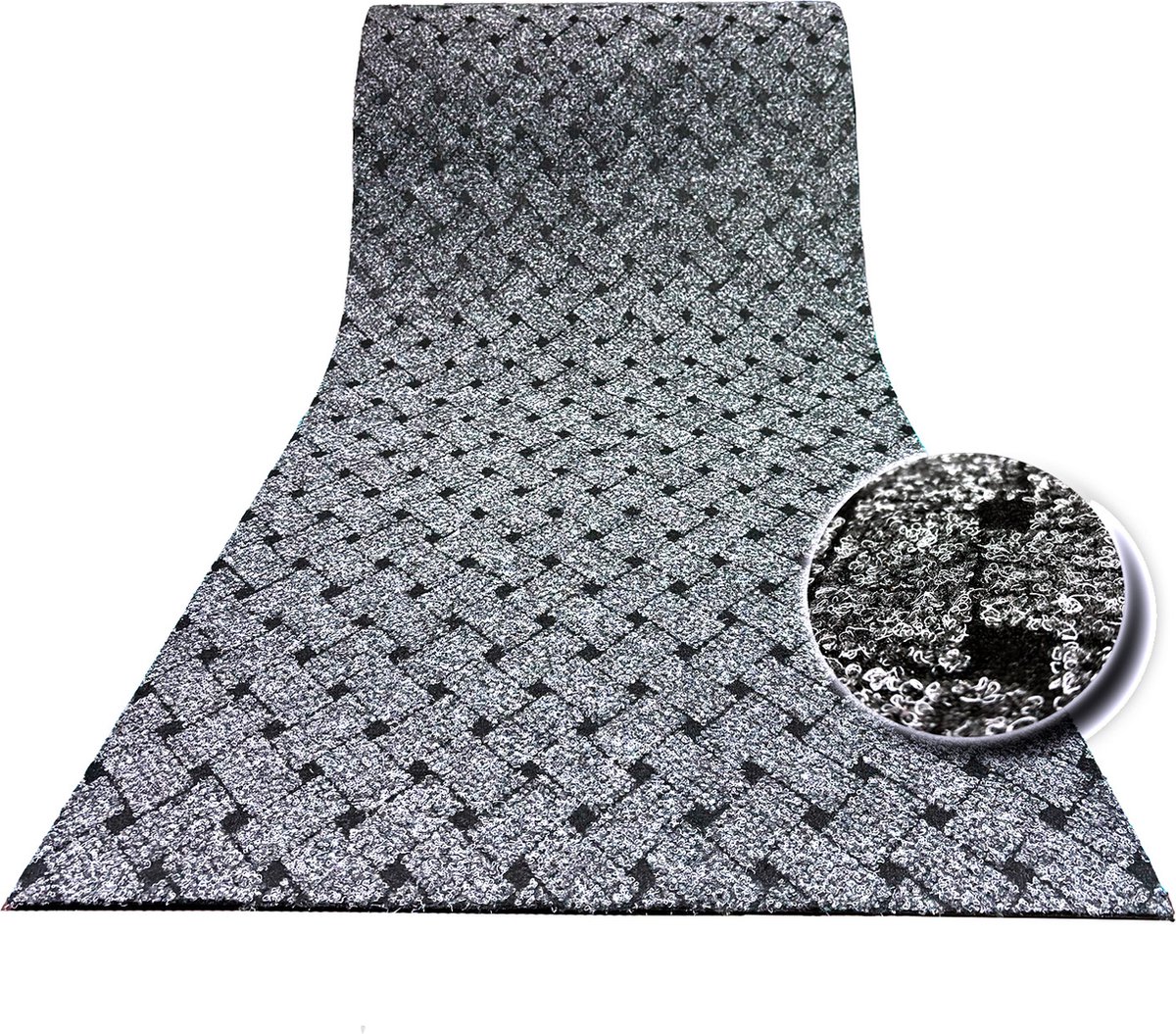 JYG Union - Naaldvilt Keukenloper - Grijs - 50 cm - 50 x 1100cm