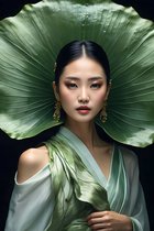 Feuille de Lotus Poster | Affiche de Mode | Affiche créative | Affiche élégante | Affiche Nature | 61x91cm | MT | Décoration murale | Affiche murale | Convient pour l'encadrement