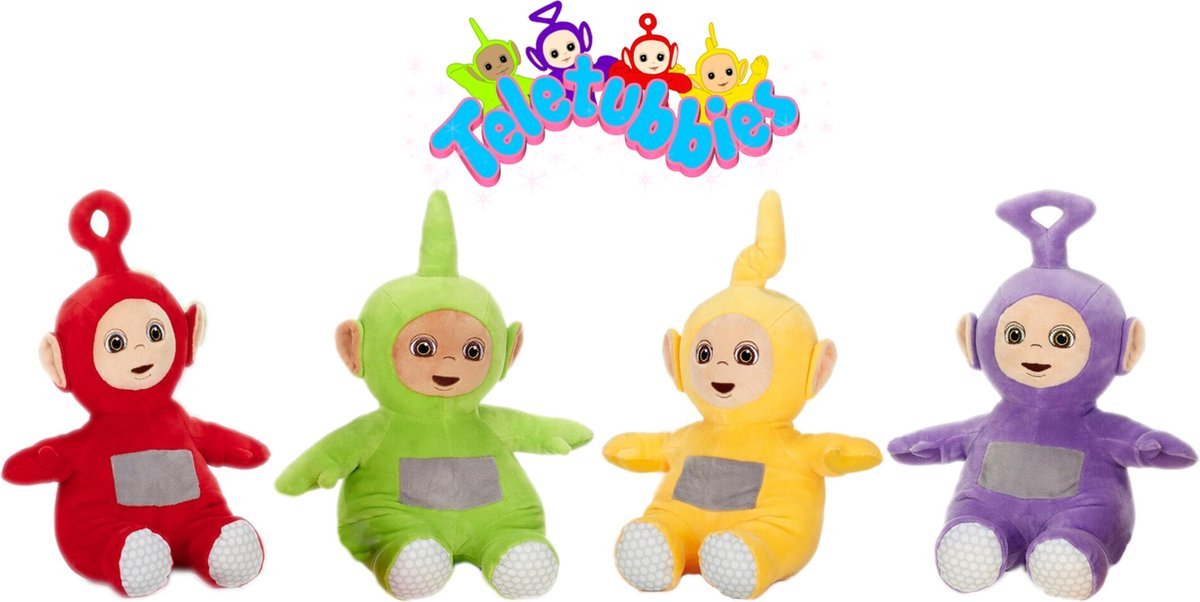 Teletubbies Pluche Knuffel Set 4 stuks 20 cm (Po, Dipsy, Tinky Winky, Laa Laa) - Speelgoed knuffels voor kinderen jongens meisjes peuters baby - Tele tubbie