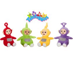 Teletubbies Pluche Knuffel Set 4 stuks 20 cm (Po, Dipsy, Tinky Winky, Laa Laa) - Speelgoed knuffels voor kinderen jongens meisjes peuters baby - Tele tubbie