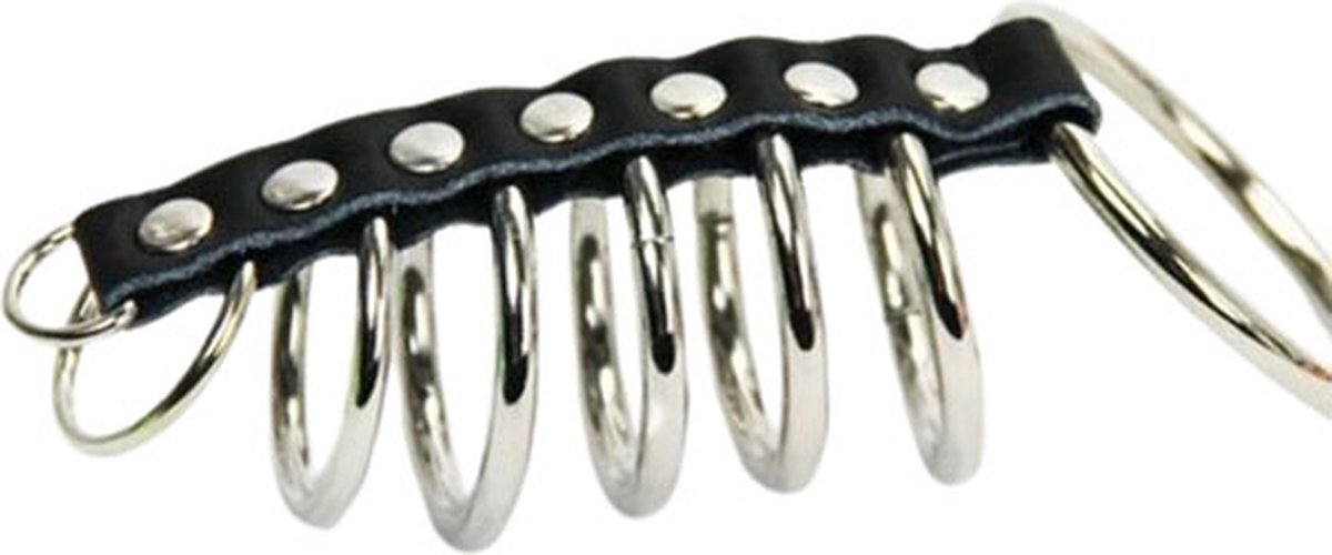 Goedkoopste 7-delige cockring | Chastity | Luxe penis ring | Penis ringen | BDSM | Cockring | Vertraagd Klaarkomen | Leer | Leder