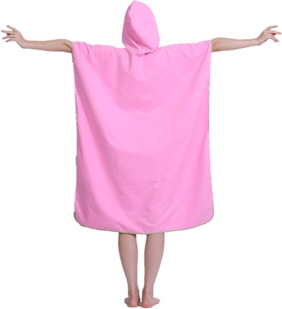 Badponcho met capuchon voor kinderen, sneldrogende badponcho-handdoek voor strandzwembad