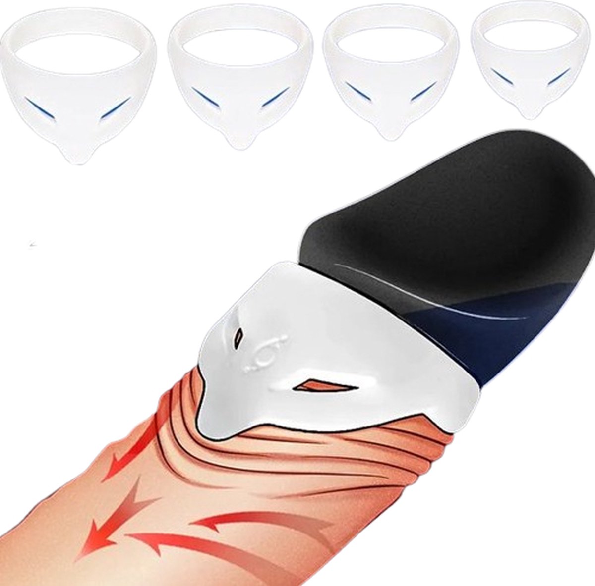 Goedkoopste Voorhuid corrector 2 STUKS | Eikelring | Penisring | Ring | Klaarkomen uitstellen | Voorhuidcorrector | Langer volhouden | Langer seks | Extra genot