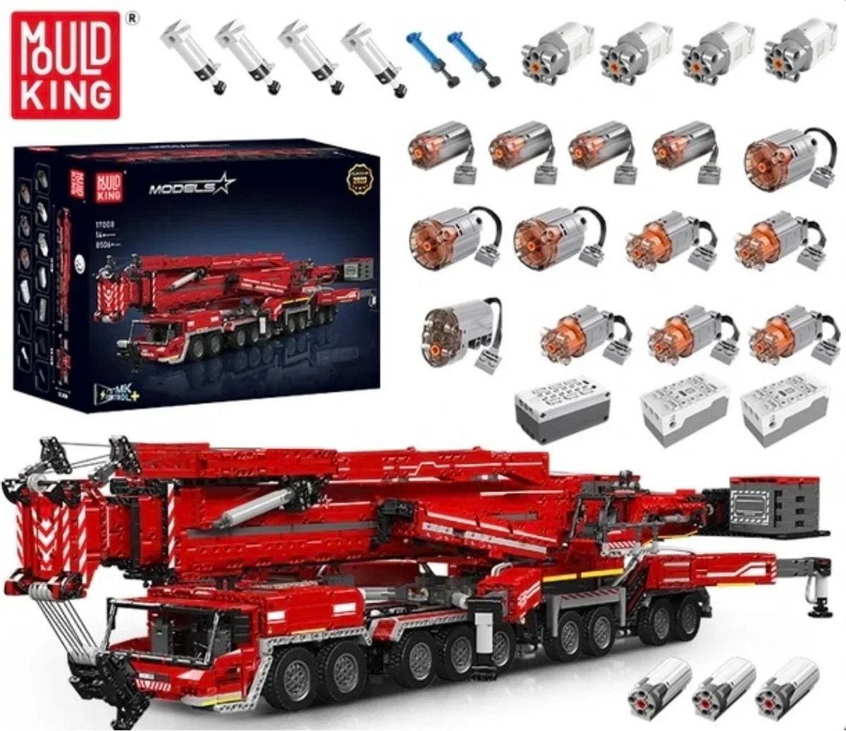 Mould King Liebherr LTM11200 Kraan - Technic bouwset - 8506+ onderdelen - 17008