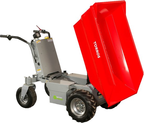 Elektrische dumper 500kg 245 liter hydraulisch kippen, batterij 48V Torros MED502H van Merkloos	 — afbeelding 3