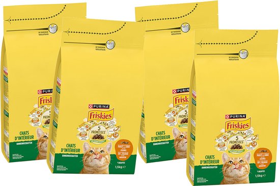 PURINA FRISKIES Junior kat met Kip, Kalkoen en Groenten Aantrekkelijke