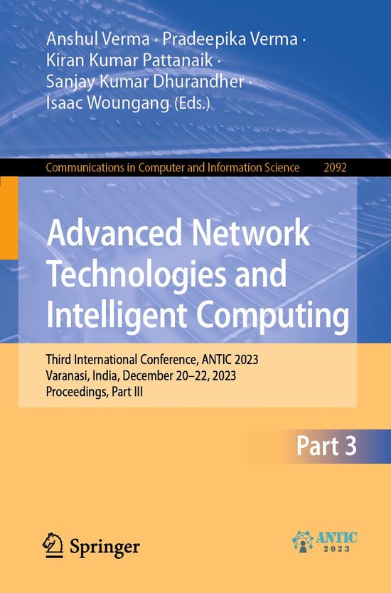 Springer Nature Proceedings Computer Science 3 - Advanced Ne ... - cover