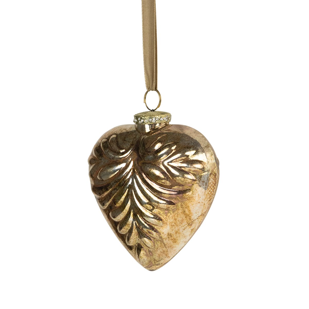 decoratie hart goud 15cm