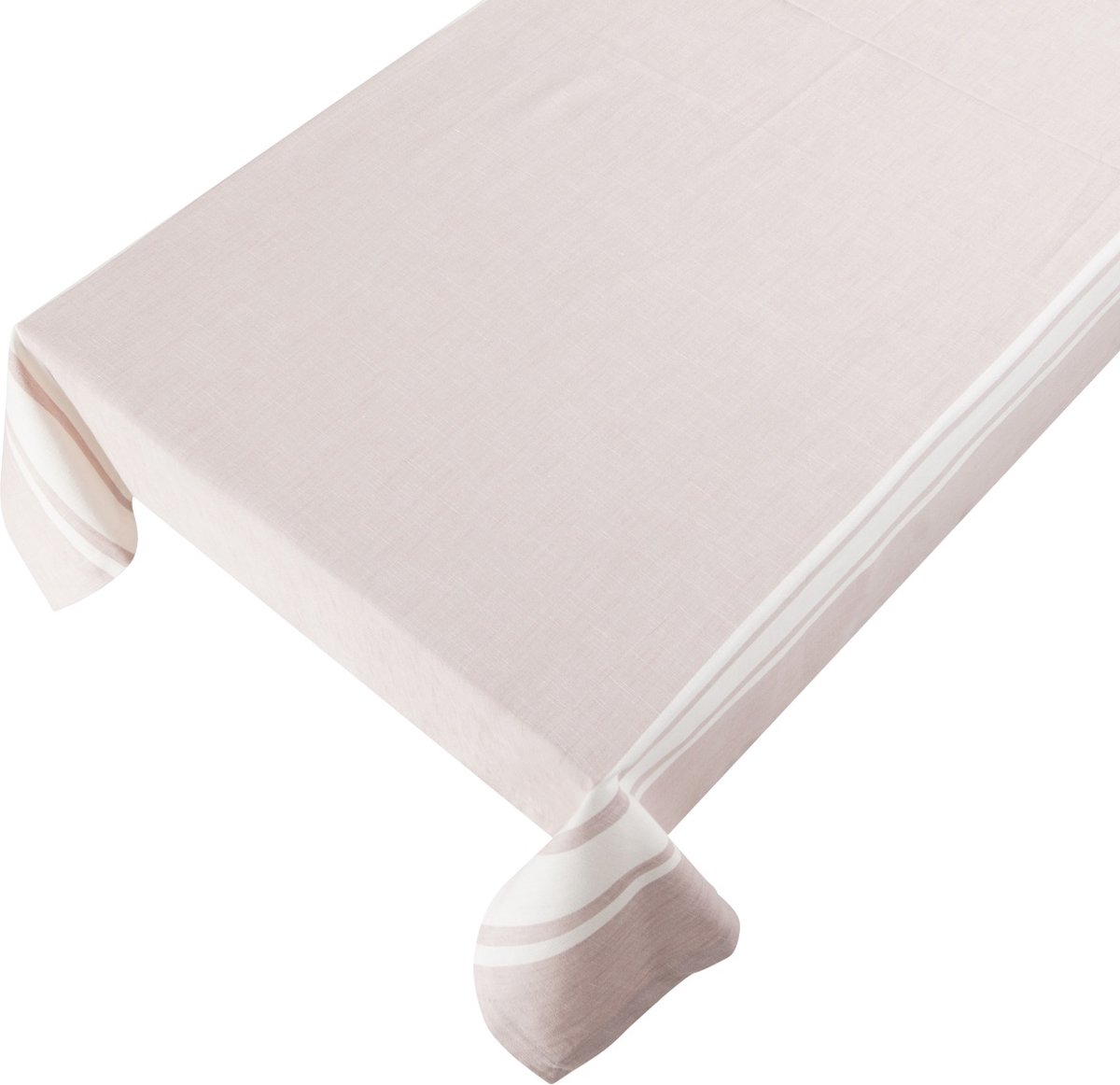 New French Tafelkleed Textiel linen roze 140x250cm