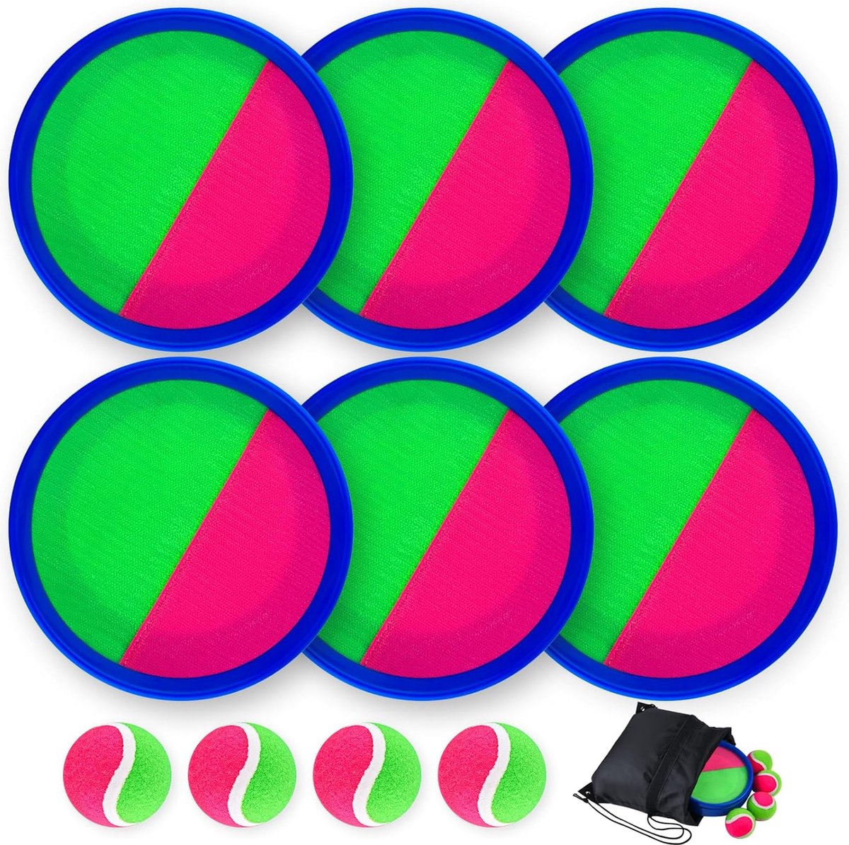 Kit De 4 Raquettes Et Balles Adhésives Pour Jeu En Extérieur - Jeu De Plage Et Jardin Pour Enfants De 3 à 6 Ans | Idéal Pour Fêtes - 10