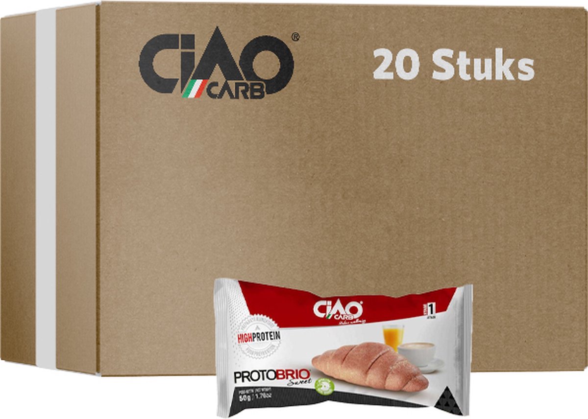 Goedkoopste CiaoCarb | Protobrio Croissant Sweet | Stage 1 | 20 Stuks | 20 x 50 gram