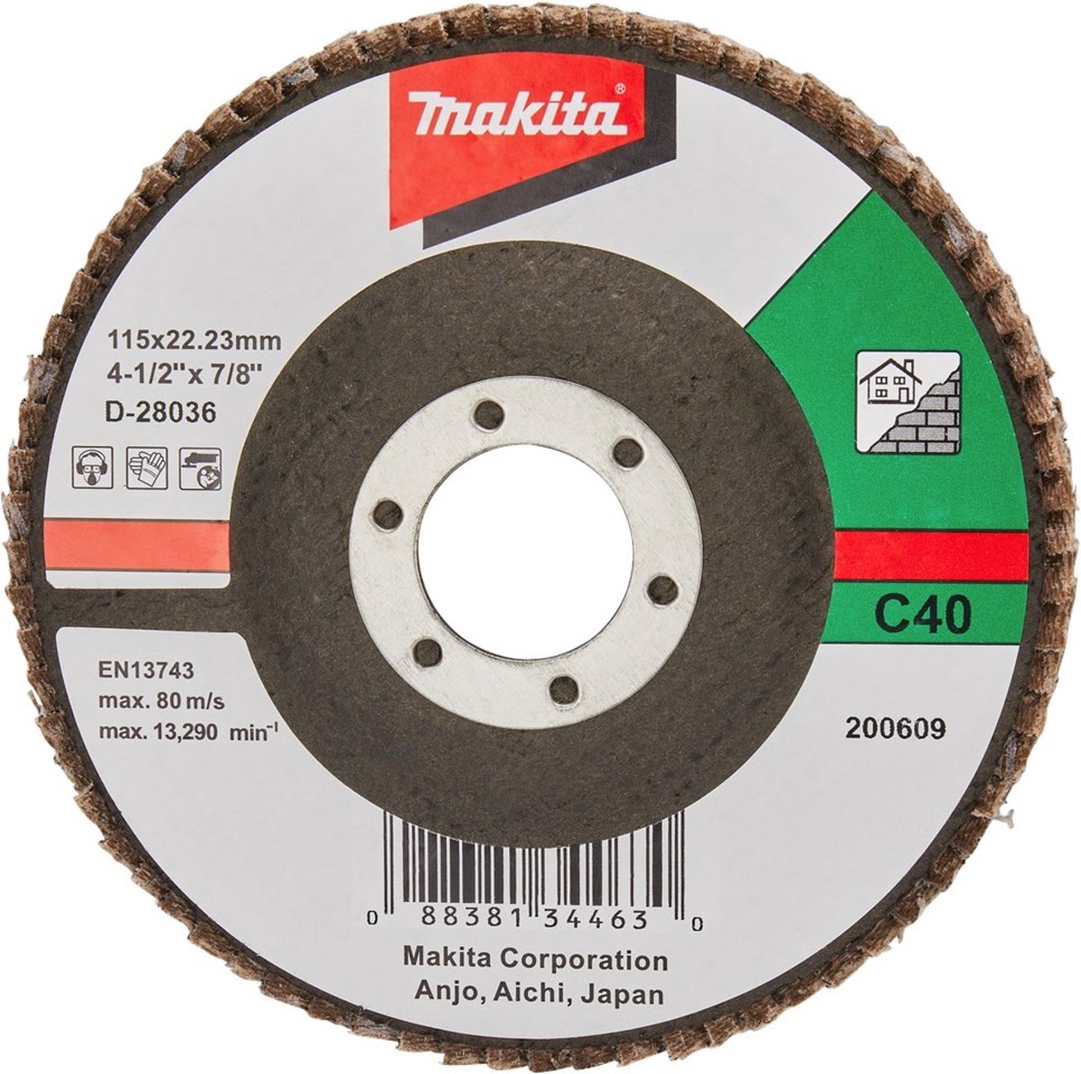 Makita D-28036 Lamellenschuurschijf C40 | 115mm