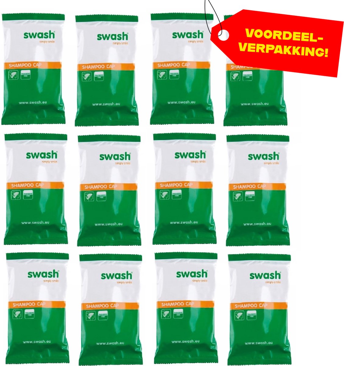 Goedkoopste 12x Swash Shampoo Cap Geparfumeerd - Voordeelverpakking!
