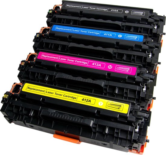 Multipack Toner Geschikt voor HP 305A / 305X | CE410A, CE411A, CE412A en CE413A | Geschikt voor HP LaserJet Pro 300 / 400 series color M351A - MFPM375nw - M451dn - M451dw - M451nw - M475dn - M475dw