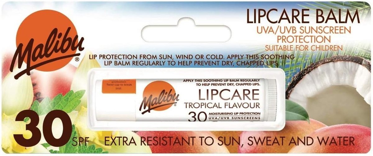 Malibu Lipcare SPF 30 Lippenbalsem - Tropical