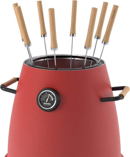 Kandu Cooking 41 kooksysteem - Flame Red - Vertical Cooking barbecue - Ø58 x H95 cm van Kandu Cooking — afbeelding 4