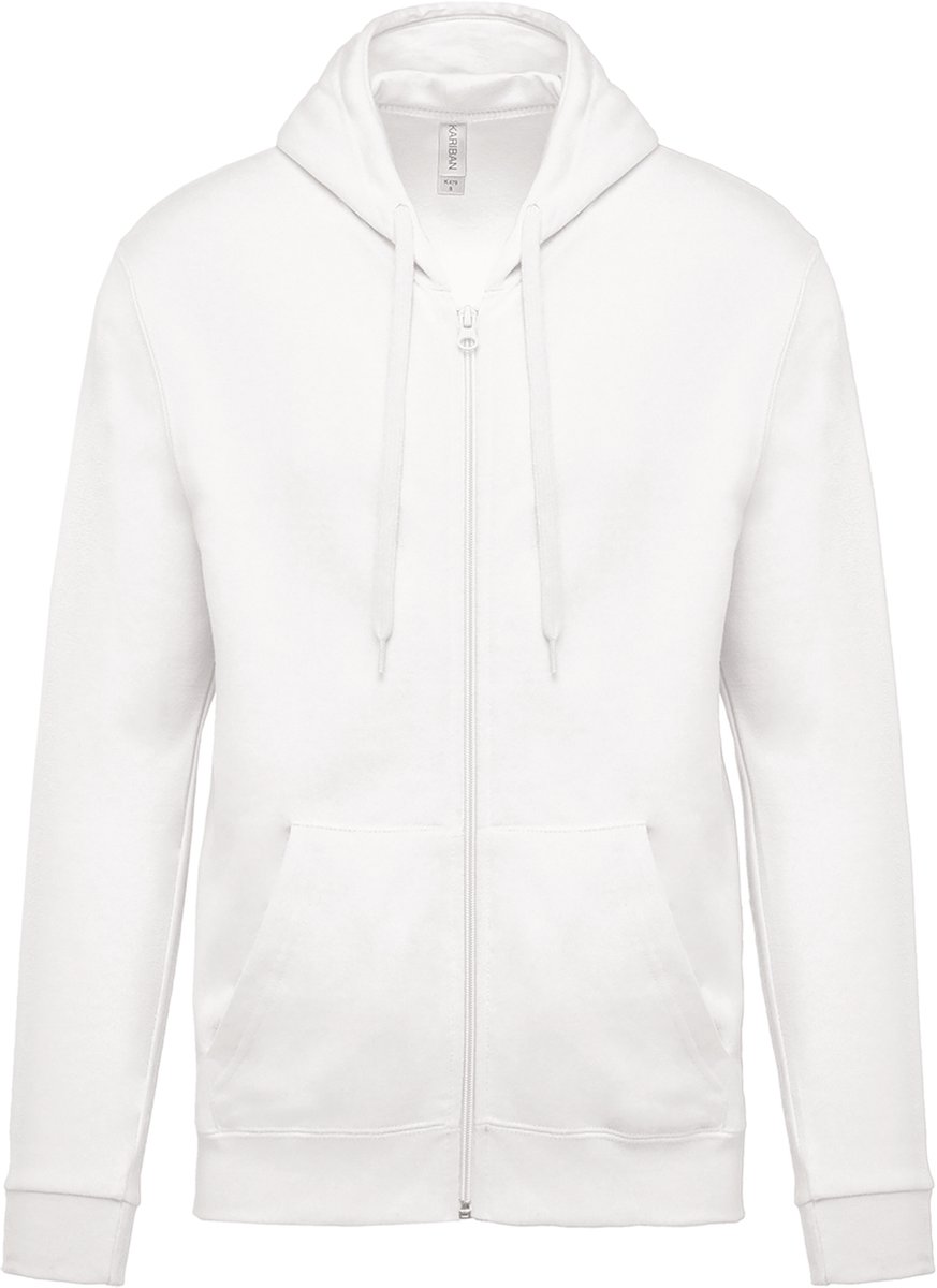 Kariban Sweater met rits en capuchon K479 - White - S