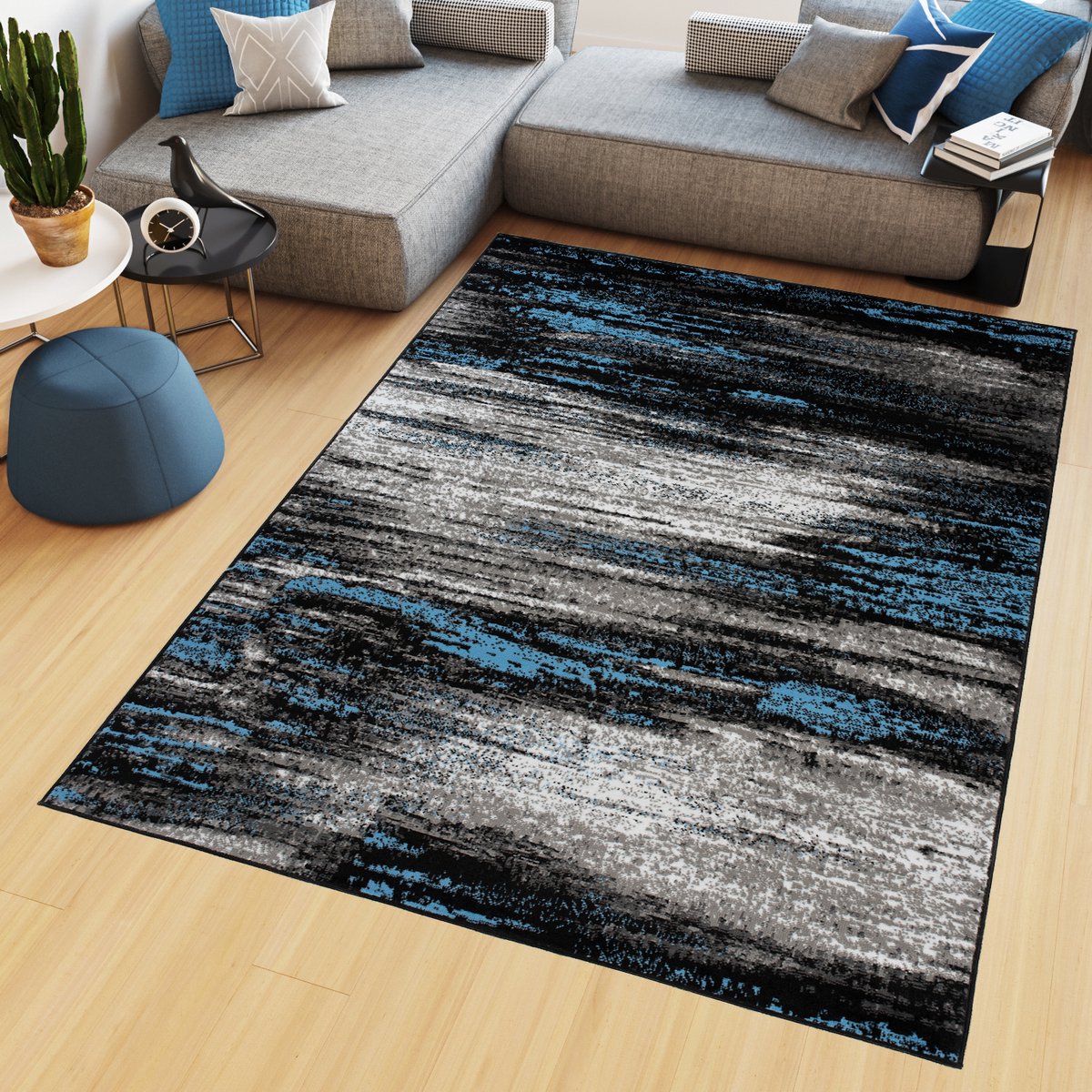 Tapiso Maya Vloerkleed Grijs Woonkamer Kleed Modern Tapijt Maat- 160x230