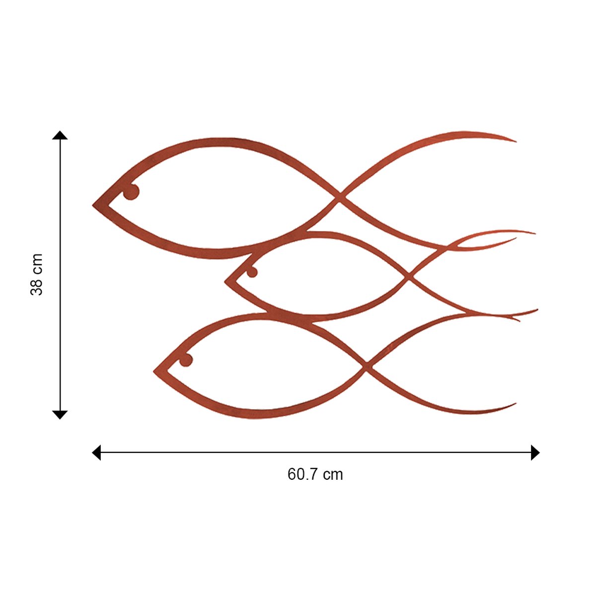 Capra Design | Vis | Cortenstaal | Tuindecoratie | Roestkleurig | Wanddecoratie | Decoratief | Fish | 51cm | 2 mm | Wall Art| Poisson | Abstract