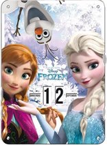 Grote wand - draai kalender Frozen Elsa en Anna 37x27 cm