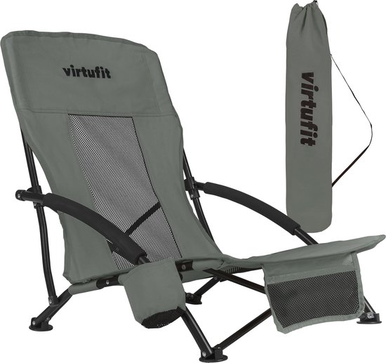 VirtuFit Opvouwbare strandstoel - Grijs
