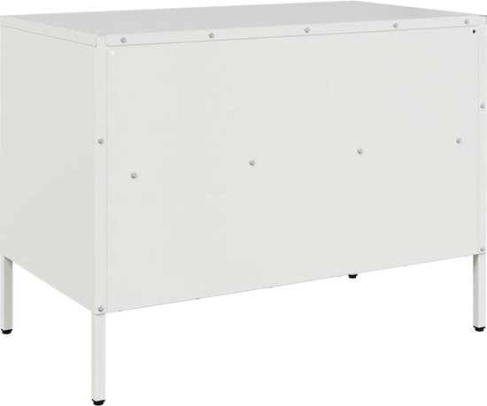 Meubles TV vidaXL 2 pièces 68 x 39 x 50,5 cm Acier Blanc