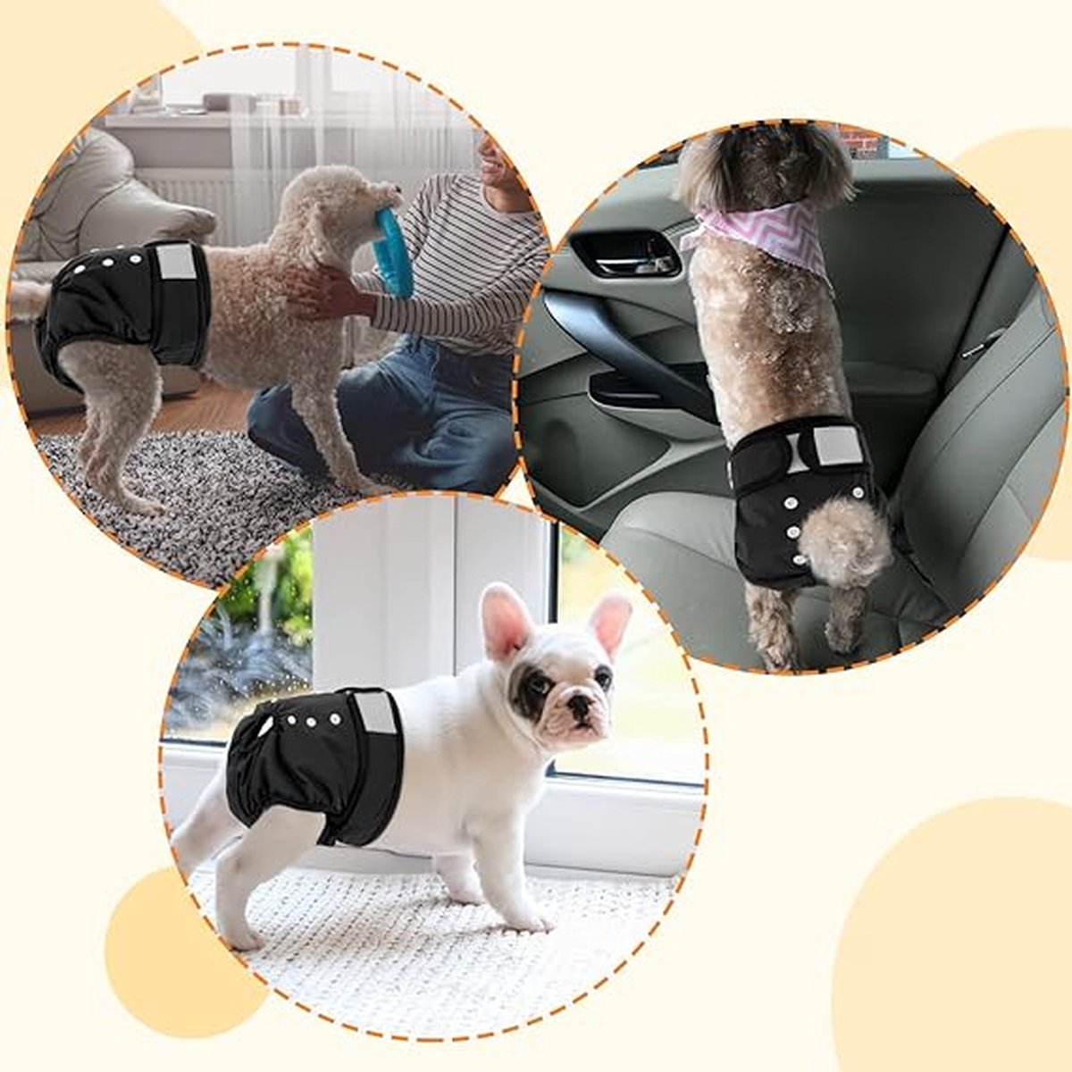 luiers voor mannelijke honden, vrouwelijke hondenluiers, super absorberende hondenluiers, X-Large