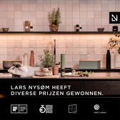 Bol.com Metalen brooddoos met linnen broodzak - Bamboe deksel - 34x18.5x13.5cm (White) Bread Slicer aanbieding