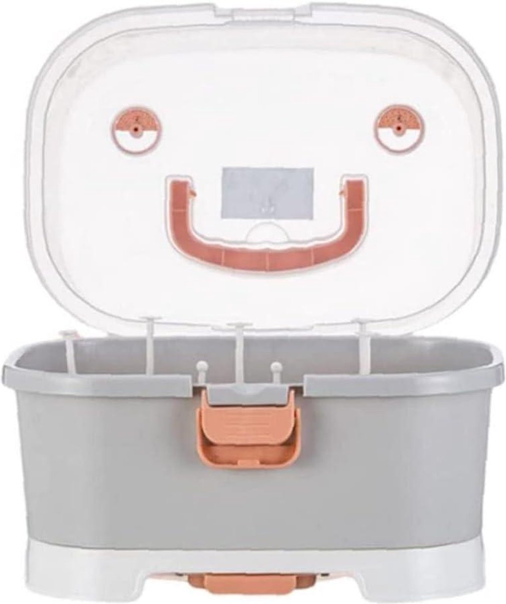 Organisateur De Biberons Avec Couvercle - Séchage Et Rangement Anti-poussière - Plateau Amovible - Dimensions 31.5x25.5x25 Cm