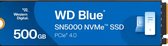 Bol.com WD Blue SN5000 500GB - SSD M.2 2280 - PCI Express 4.0 x4 - 500 GB - NVMe - 300TB - PS5 compatible - blauw zwart aanbieding