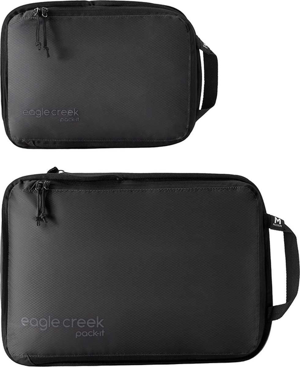 eagle creek Pakzak Pack-It Isolate Compression Cube Set S / M Black Zwart