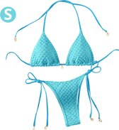 Nivard Bikini Femme - Bikini Maillots de bain - Maillot de Bain - Push Up - Filles de Bain Femme - Nager - Set Sexy - Haut & Bas - Blauw - Taille S