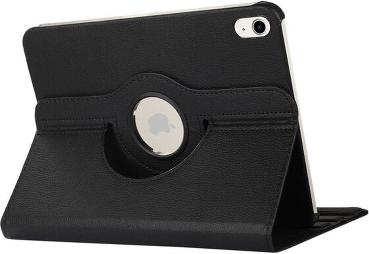Tablet hoes geschikt voor iPad 10 10.9 (2022)/A16 (2025) - Draaibare Bookcase - Zwart