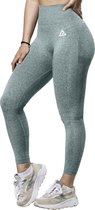 Mewave - Sportlegging blauw - Dames - Sportbroek - Sportkleding - Yoga legging - Hardloopbroek - Tiktok - Fitness - Maat M