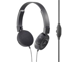 Renkforce RF-HS-130 On Ear koptelefoon Kabel Stereo Zwart Volumeregeling