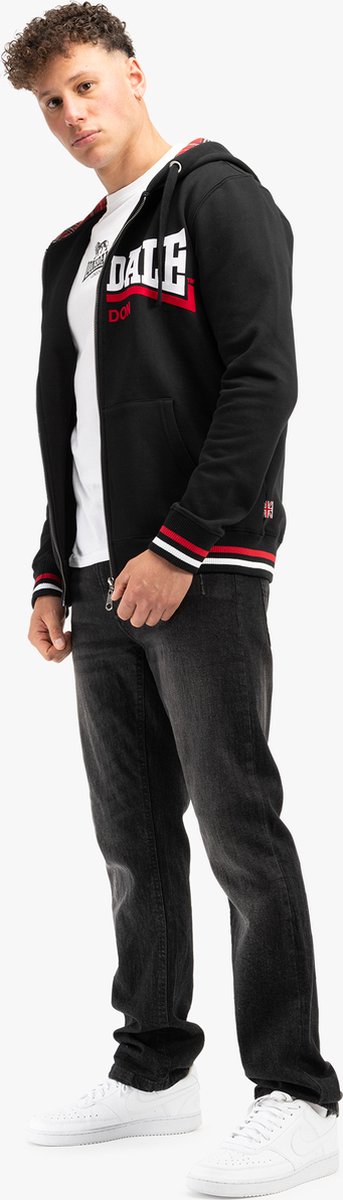 Sweat-shirt Zippé à Capuche Lonsdale Nateby - Coupe Standard, Noir, Streetwear