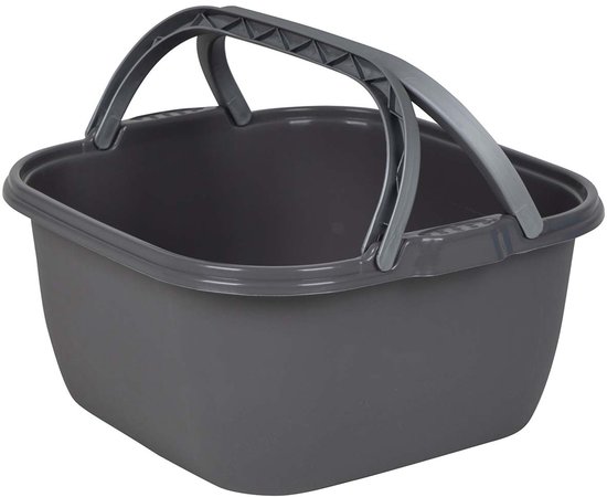 Bo-Camp - Afwasbak Camping - Vierkant - 13 Liter - Grijs